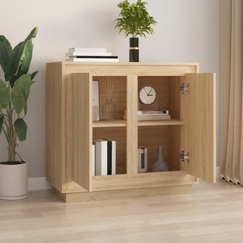 Sideboard 80x34x75 cm Engineered Wood, Sonoma Oak