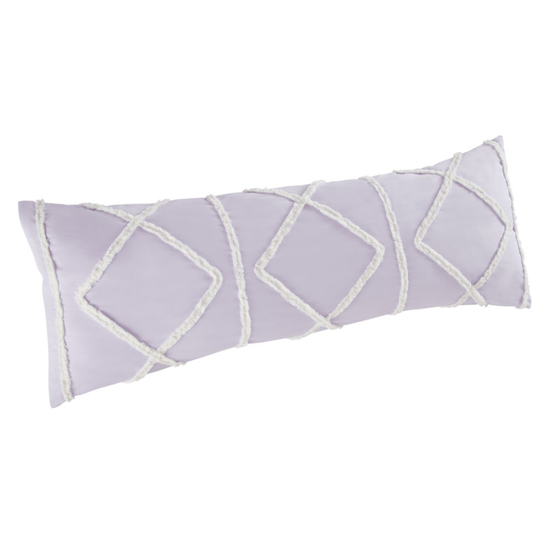 Boho Fringe Body Pillow Case by Sweet Jojo Designs, Lavender/Ivory