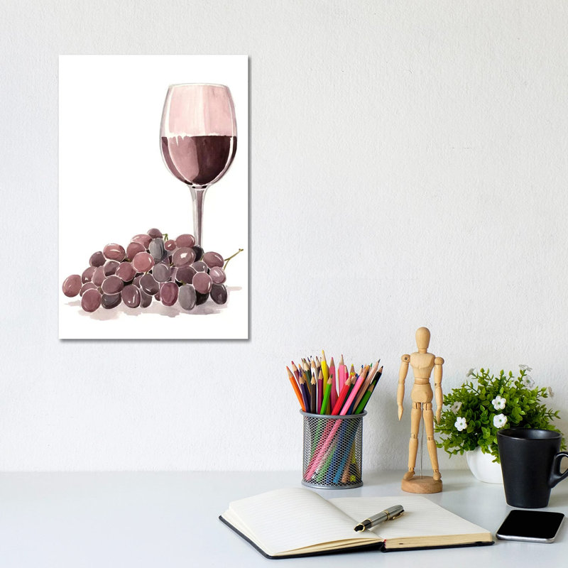 Wine Watercolor I 1 Piece Wrapped Canvas Painting, 20.32 cm H x 30.48 cm W
