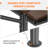 Pavillon de jardin en acier pour barbecue l 8 pi. x P 5 pi.