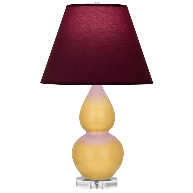 Petite lampe d'appoint à double gourde, Prune / lavande, Coucher de soleil