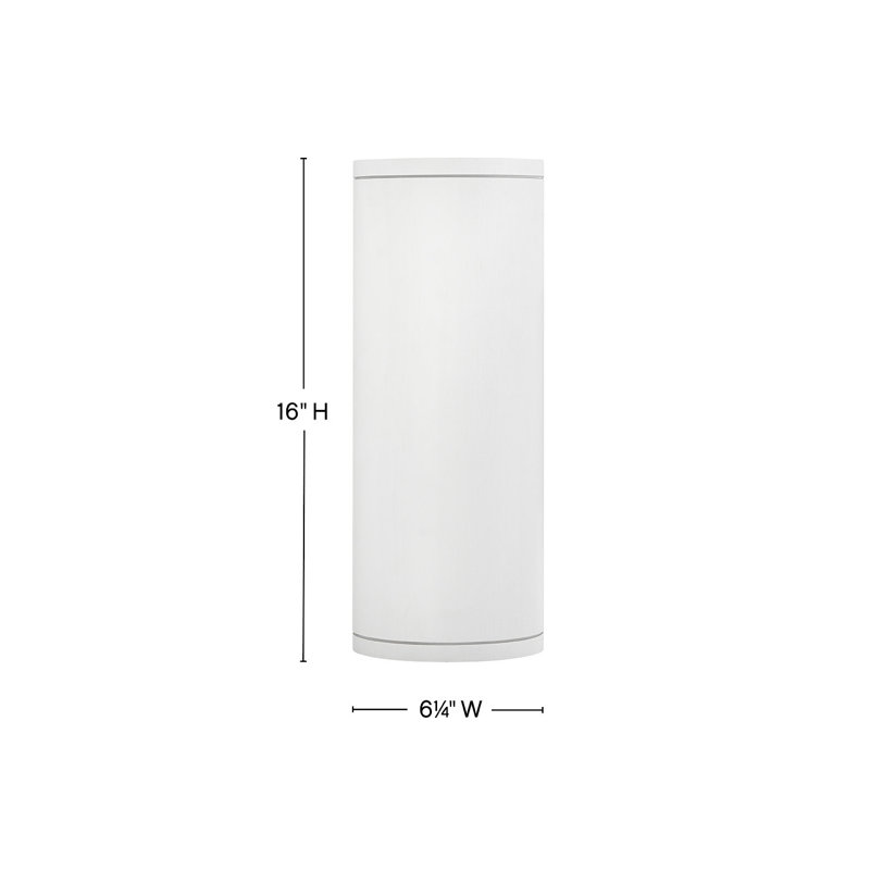 Hinkley Silo Down Light Wall Mount Lantern, Textured White