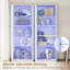 Vitrine moderne minimaliste à DEL 3 couleurs, incurvée et cannelée (paquet de 3)-1055368263