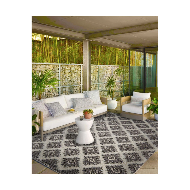 Tapis décoratif à motif de losanges et tapis lavable, Tapis de couloir 2 pi 6 po x 9 pi 11 po