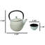 Petite théière en fonte Menthe verte 10 oz avec 4 petites tasses à thé