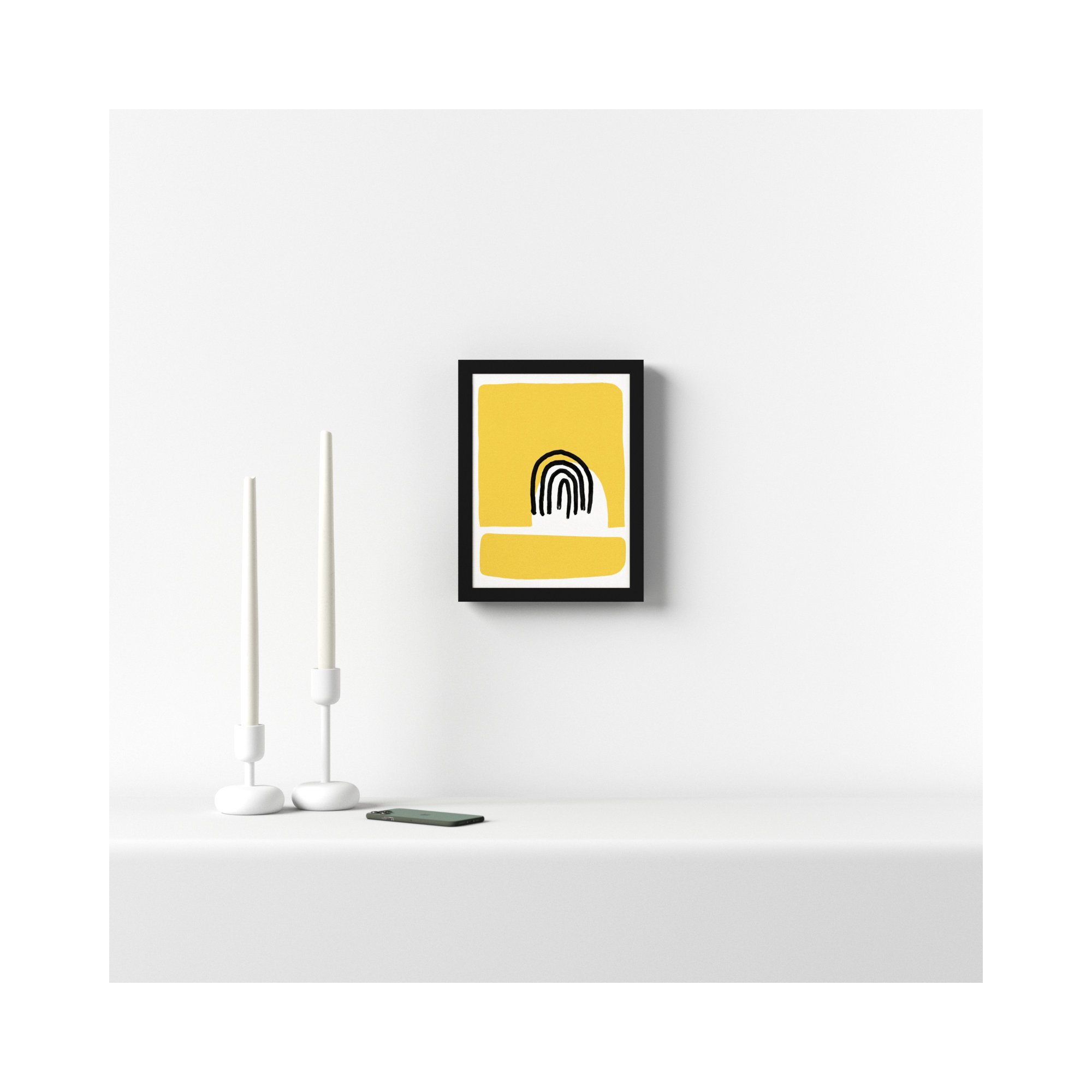 Good Vibes IV by Jacob Green, 13" H x 10" W x 1" D, Black