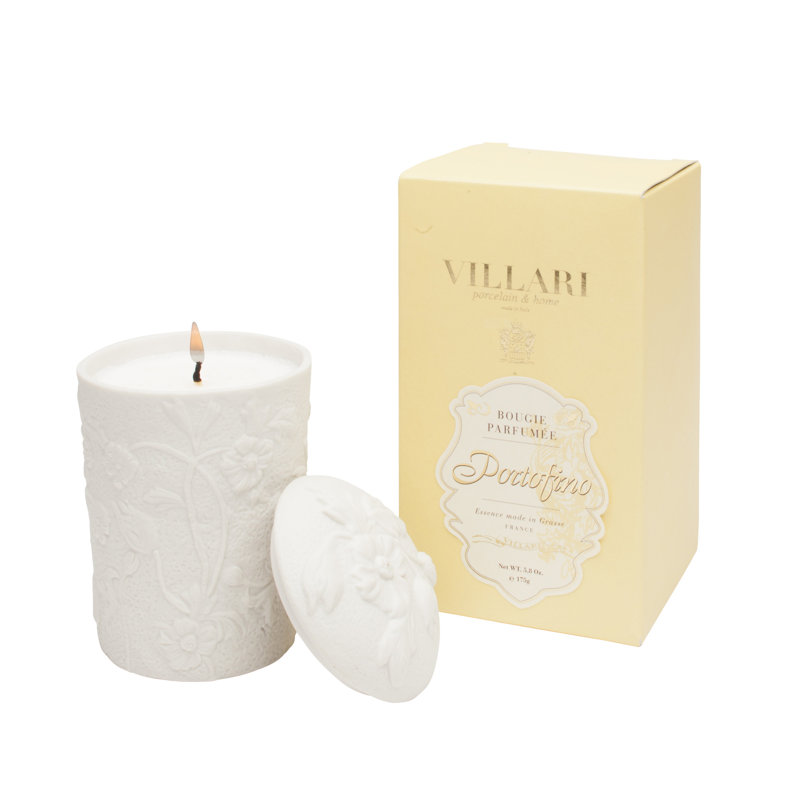 Jacard Floral/Plant Scented Designer Candle