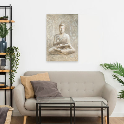 Art brun et bouddha de la paix du Bouddha