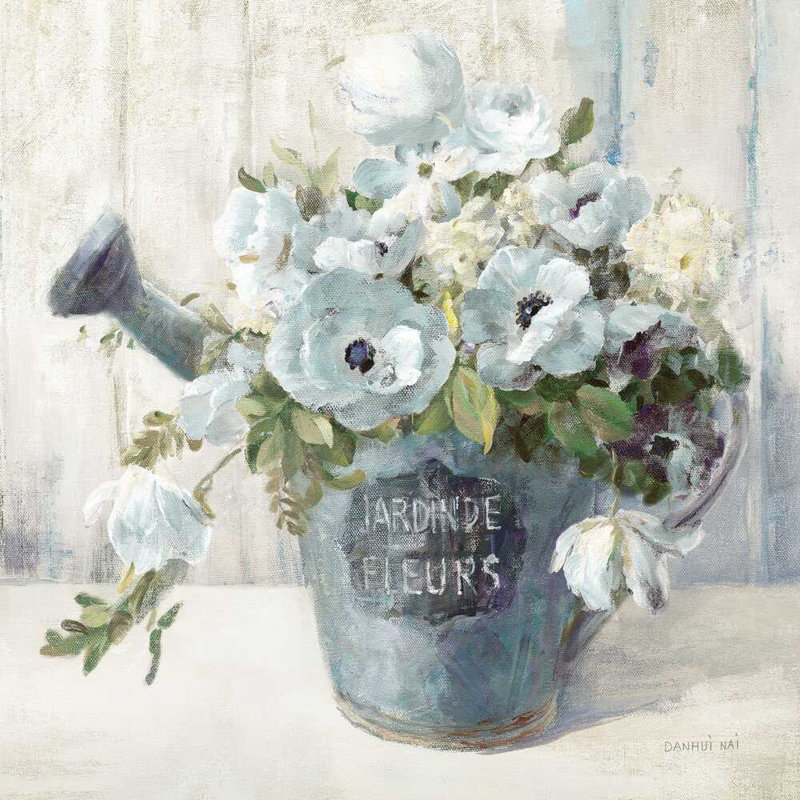 Garden Blooms II - bleu, H 30 po x l 30 po