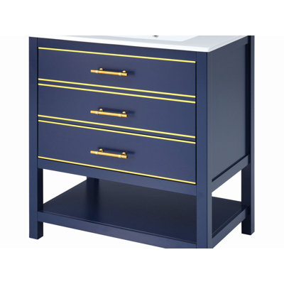 Armoire de meuble-lavabo avec tiroirs ouverts Abundant