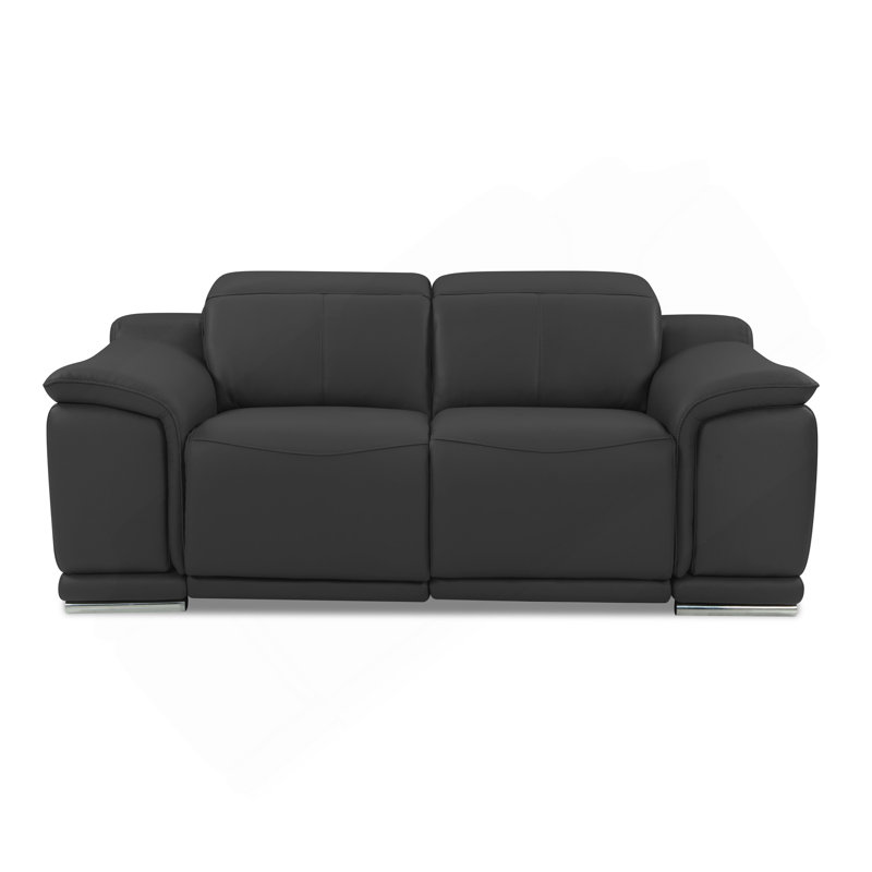 Global United Genuine Italian Leather Power Reclining Loveseat