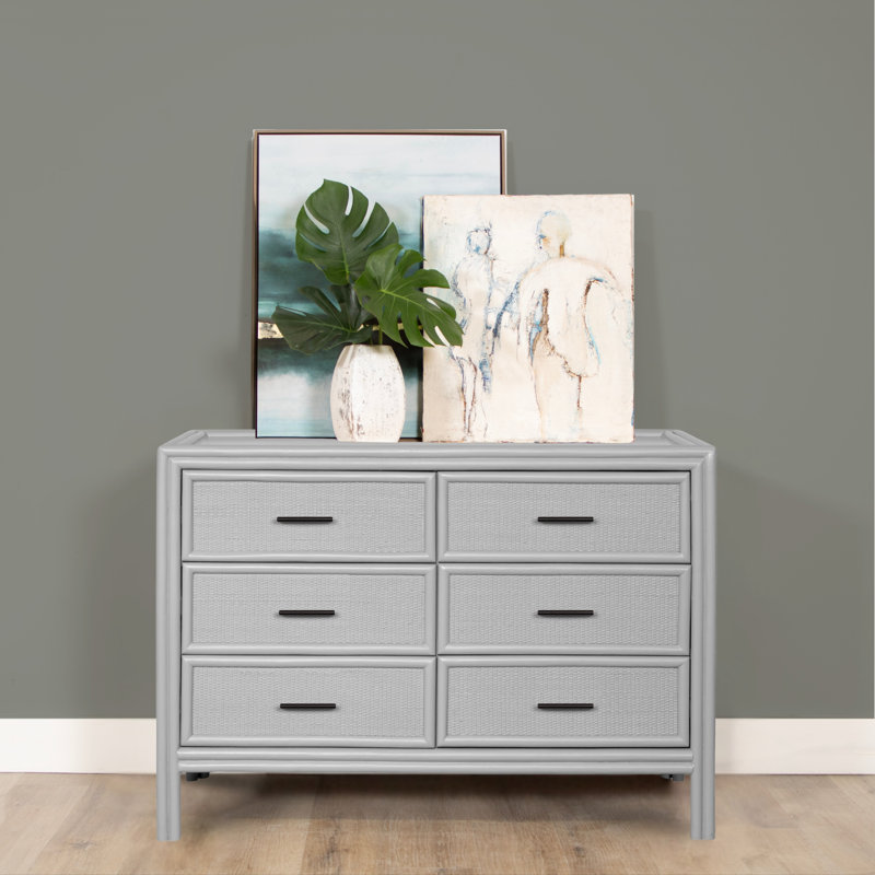 Aruba 6 - Drawer Dresser, Light Gray