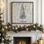 Arbre de Noël, reproduction sur toile dans un cadre poli-105813553-105813556