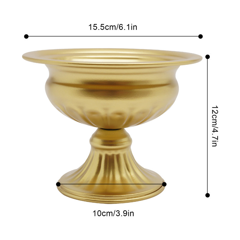 4.7" H Wedding Table Vase, Golden