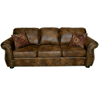 Rosdom 88'' Faux Leather Sofa