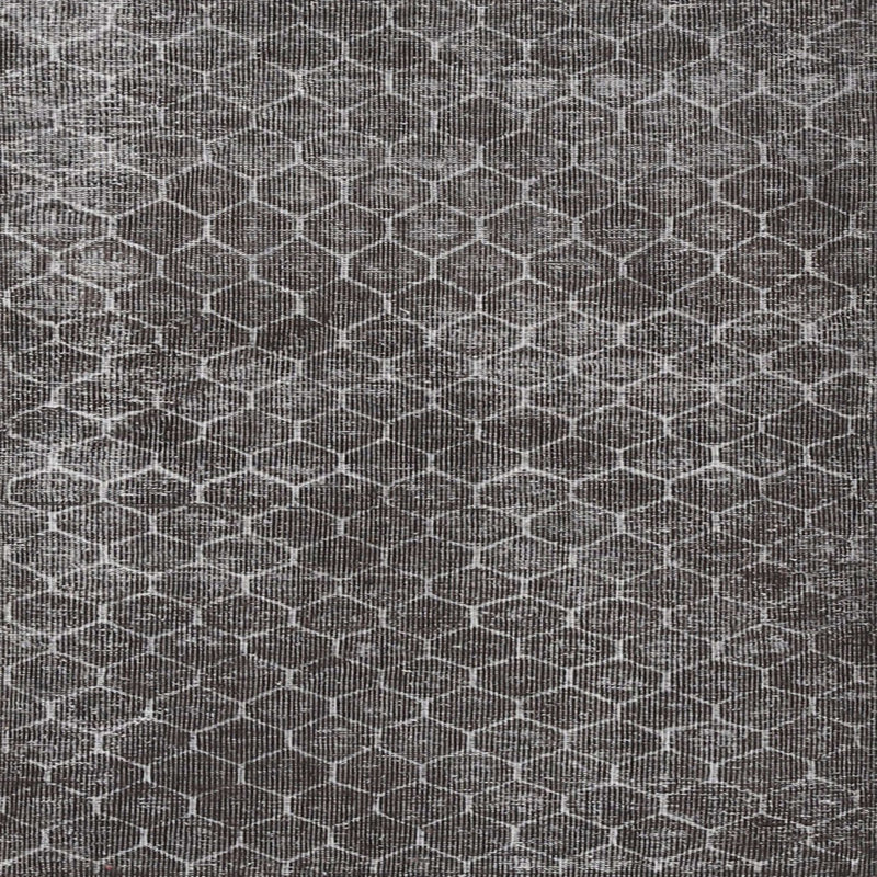 Tapis décoratif à motif géométrique gris anthracite aubriana, Carré 6 pi