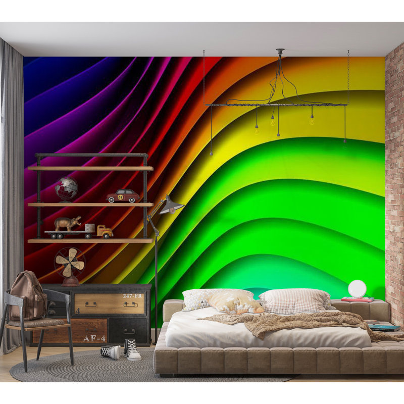 Aral Geometric Wall Mural, 96" L x 137" W