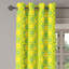 Rideau à œillets décoratif rouge à 2 panneaux Red Barrel Studio®, 50 po x 96 po, vert lime-106343177