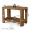 Solid Wood End Table, 2-Tier Couch Side Table with Storage, Rectangle Bedside Nightstand Table for Bedroom, Living Room