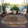 Machine Washable Indoor/Outdoor Xhevrie Terracotta Rug