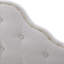 Tête de lit simple grise avec capitonnage élégant et pieds réglables revêtus de têtes de clou élégantes-864034556