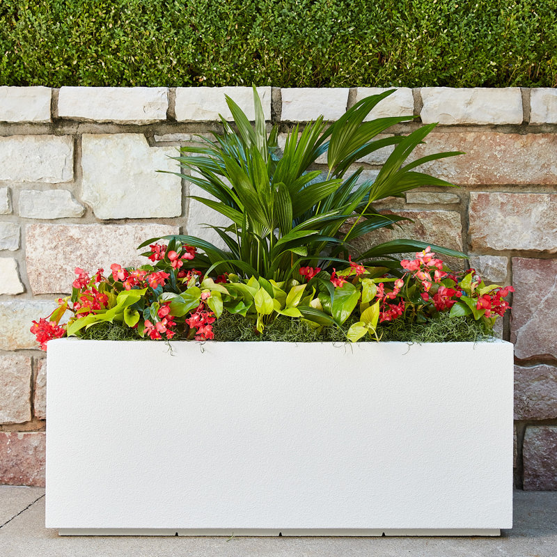 Boîte à fleurs Gita, Blanc, H 19 po x l 46 po x P 17 po