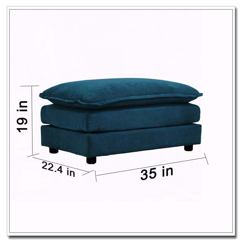 Repose-pieds en chenille, Bleu