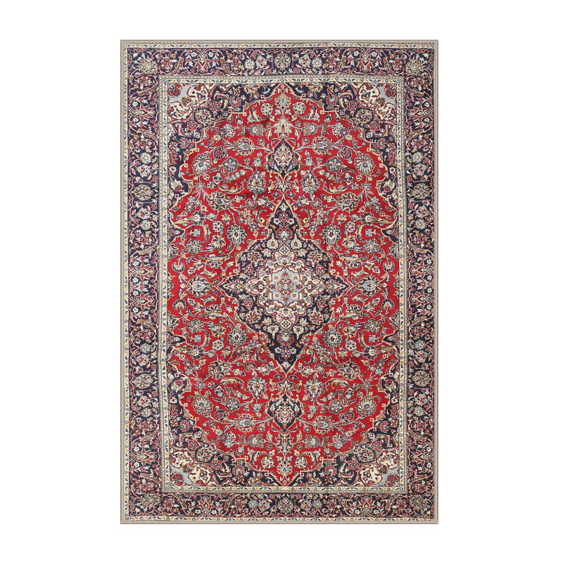 Tapis traditionnel rouge / noir Kutler, Rectangle 2 pi x 5 pi