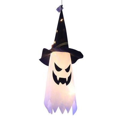 Halloween Lights, Halloween Decorations, Decorations String Lights, Hanging Lighted Ghosts Wizardhat Decoration For Indoor Outdoor Yard Decor 9.8*31.5in