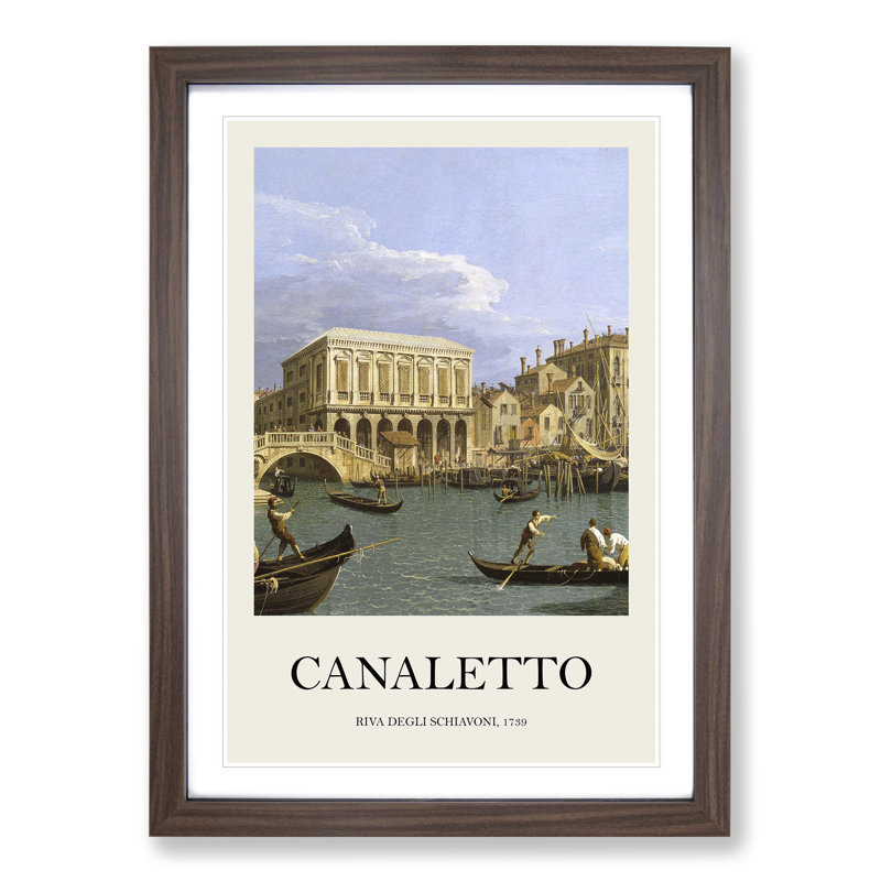 Riva Degli Schiavoni in Venice by Giovanni Canaletto - Picture Frame Graphic Art, 65cm H x 48cm W x 2cm D