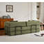Canapé-lit convertible avec coussin cylindrique, canapé-lit pliant en velours côtelé avec cadre de forme fixe, canapé-lit de salon pour la chambre à coucher (vert)-145506678