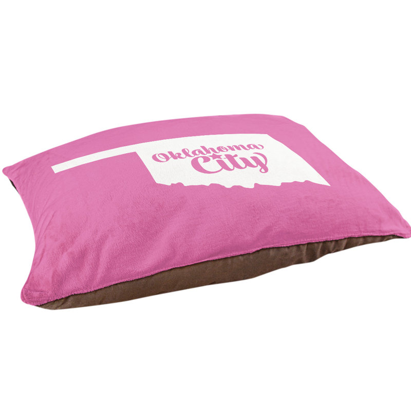 Coussin d’intérieur pour chien oklahoma city oklahoma, Petit (l 28 po x P 18 po x H 6 po), Rose