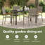 5 Piece Garden Dining Set Poly Rattan-301119003