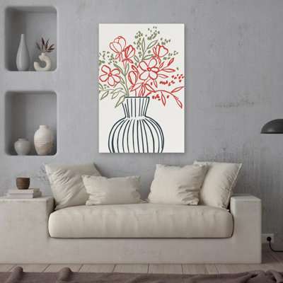Botanical Simplicity II - Illustration florale et botanique, dessin au trait, fleurs