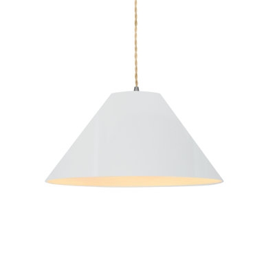 Radiance - Avola 1-Light Pendant - 15"W x 7.25"H - Replaceable Bulb - Beige Twist Cord