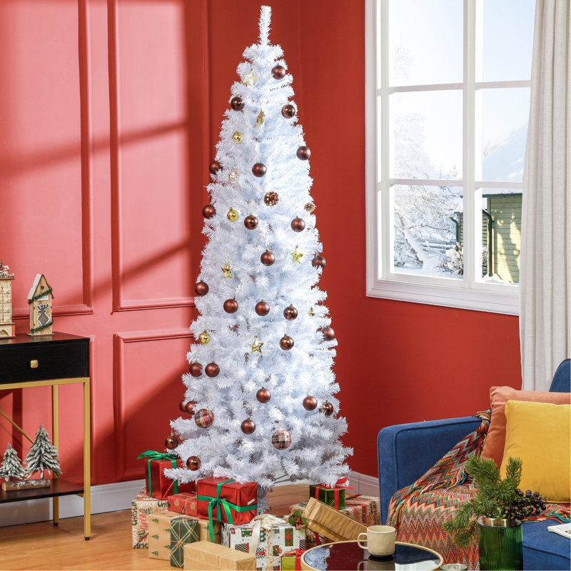 Crayon, arbre de Noël artificiel non éclairé, sapin de Noël mince avec branches réalistes, arbre d'Halloween avec 818 pointes