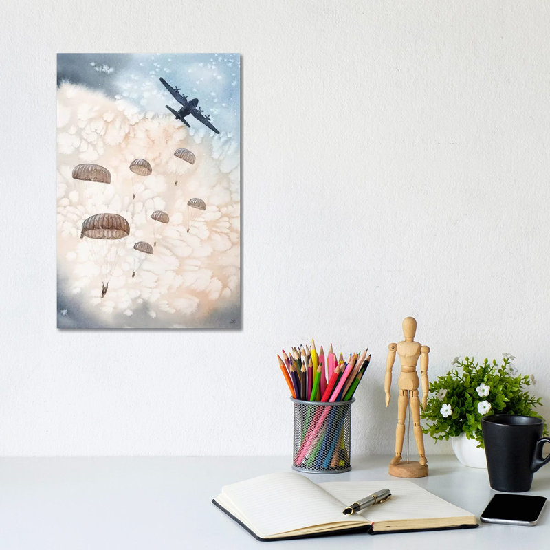 Airborne All The Way by Zaira Dzhaubaeva - Wrapped Canvas Print, 20.32 cm H x 30.48 cm W