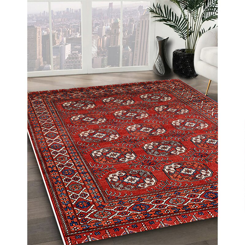 Tapis de style oriental rouge, Rectangle 8 pi x 12 pi