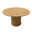 Ensemble de table et de chaises de salle à manger extensibles, de style moderne et organique, avec rangement et chaises en rotin massif.-1107672796-1107672797
