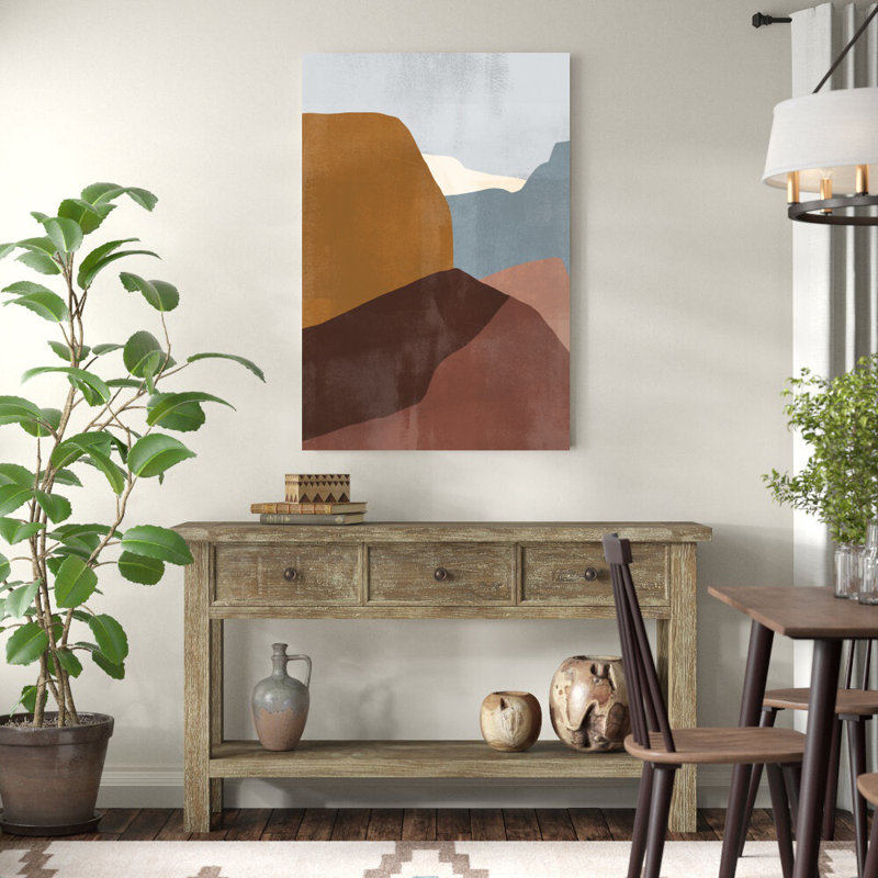 Sedona Colorblock III par Victoria Borges - peinture sur toile tendue, H 48 po x l 32 po