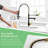 Single Handle Kitchen Sink Faucet With Pull Down - Black And Gold, To Fingerprints Modern Smooth Operating