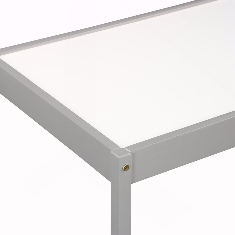 Ensemble 3 pièces de table et deux chaises effaçables pour enfant, gris, Gray