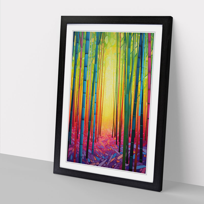 Single Picture Frame Print on Wood, Black Framed, 34cm H x 25cm W