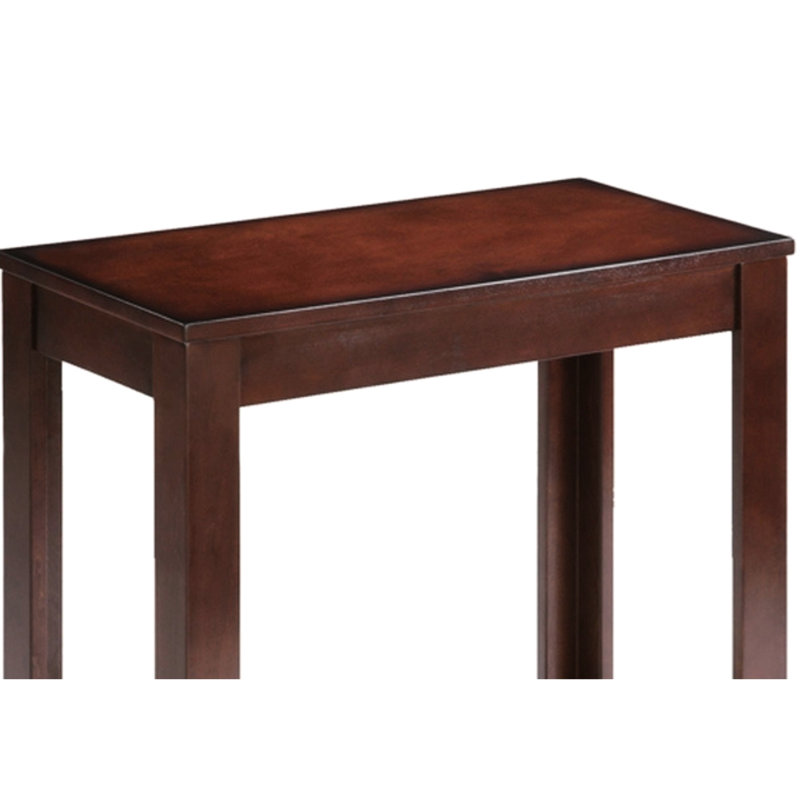 Table de bout de 24 po de hauteur en cerisier foncé, conception traditionnelle, prise de poids de 250 lb, combinaison de bois composite, table en bois, décoration de finition cerisier, avec, ensemble