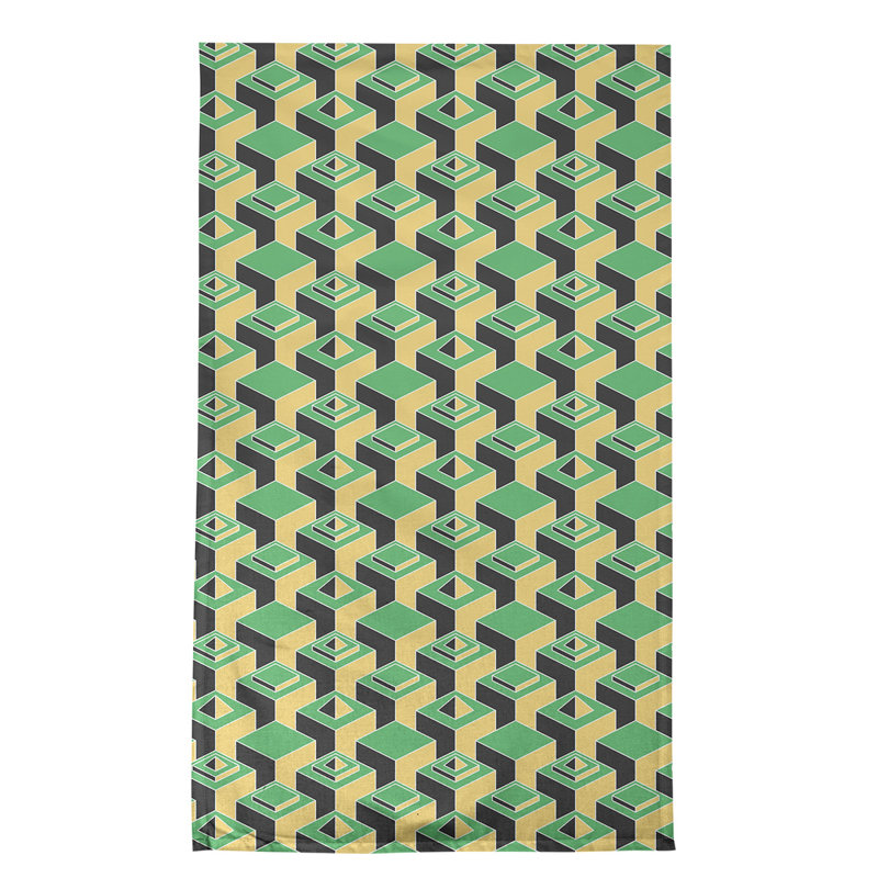 Patricia Geoffrey Tea Towel Kitchen Towel, Green/Beige, Cotton Twill
