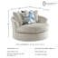 Fauteuil d'appoint pivotant surdimensionné Gwenith Place-96687521