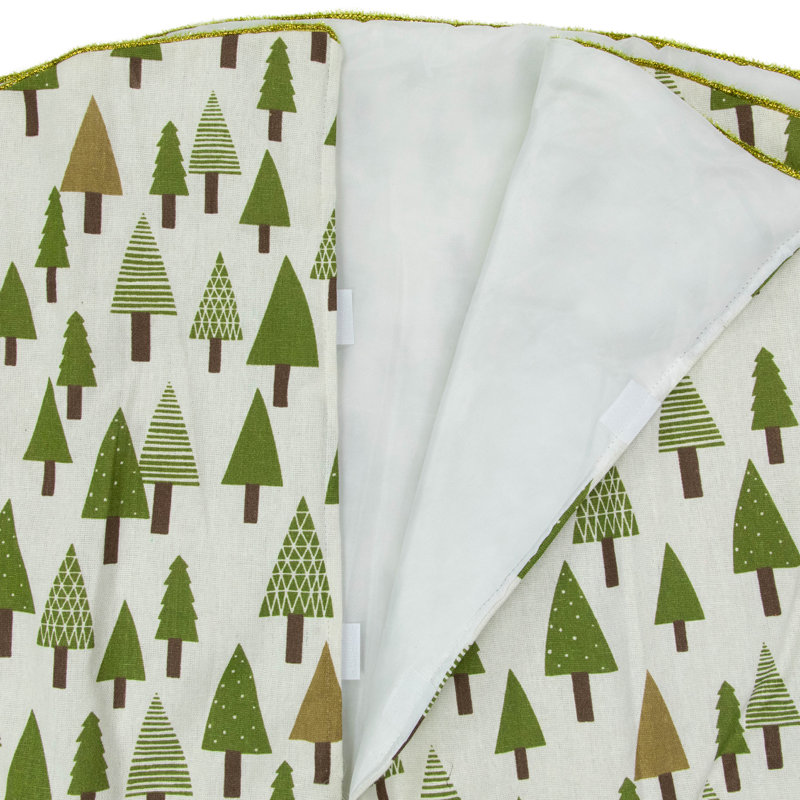 Jupe d'arbre de Noël 48 po crème et blanc