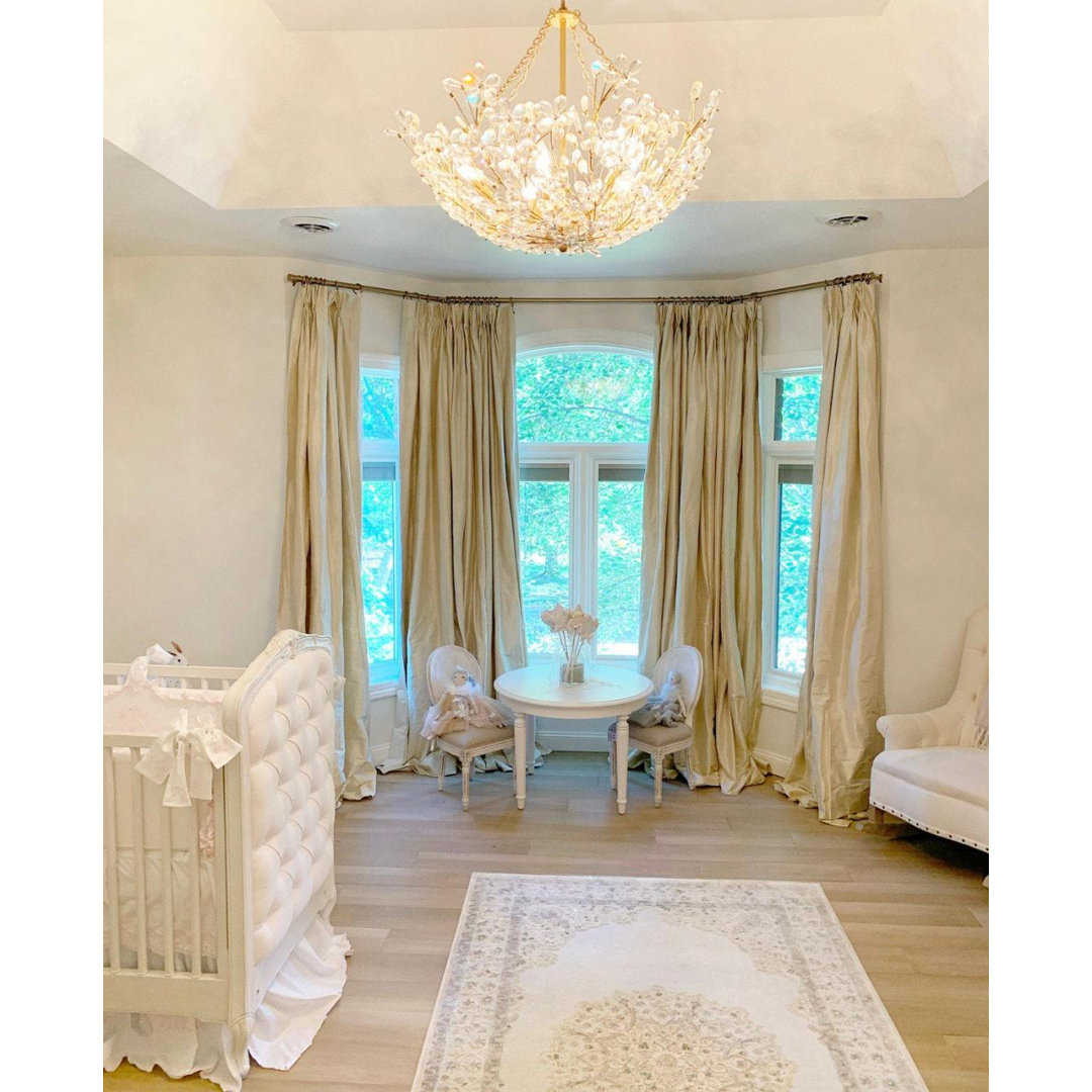 Countess Silk Dupioni Thermal Blackout Pinch Pleated Curtain Panel AD Couture Home Size per 