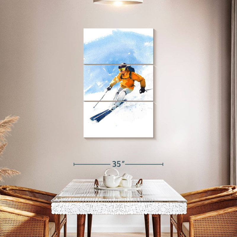 Sireci Skier In Action, 45" H x 28" W