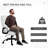 Computer Desk Chair with PU Leather  Upholstery, Adjustable Height and Swivel Wheels, White